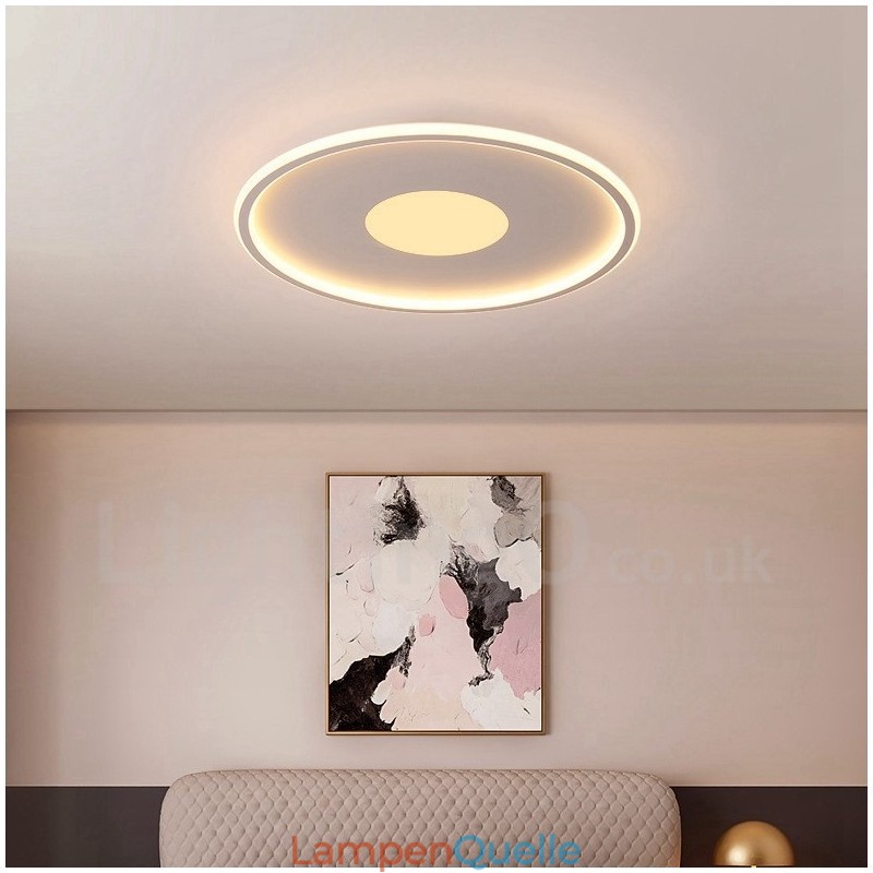 Ultradünne, dimmbare, moderne Deckenleuchten im zeitgenössischen nordischen Stil mit Fernbedienung, können auch als Wandleuchte verwendet werden