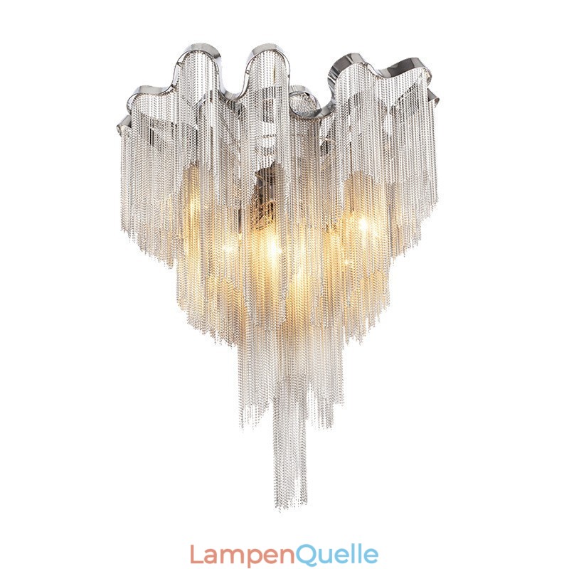 Quasten Kronleuchter Designer Deckenleuchte Silber Gold Farbe