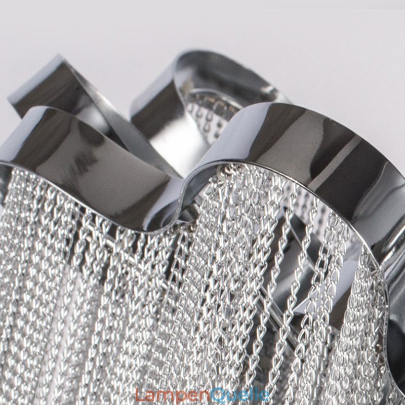 Quasten Kronleuchter Designer Deckenleuchte Silber Gold Farbe