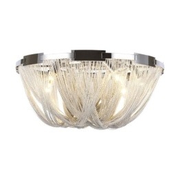 Quasten Kronleuchter Designer Deckenleuchte Silber Gold Farbe