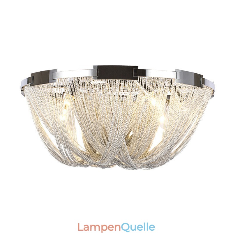 Quasten Kronleuchter Designer Deckenleuchte Silber Gold Farbe