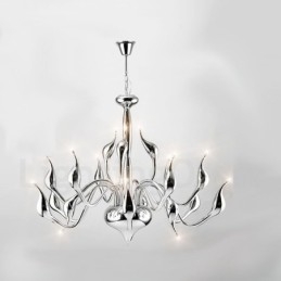 18 Lichter Edelstahl Post Modern Swan Kronleuchter Licht G4 Chrom fertig