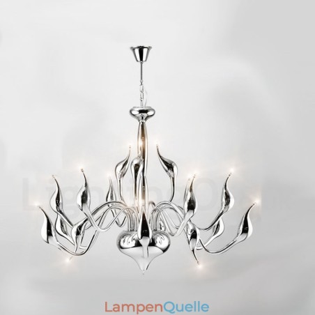 18 Lichter Edelstahl Post Modern Swan Kronleuchter Licht G4 Chrom fertig 18 Lichter Edelstahl Post Modern Swan Kronleuchter Licht G4 Chrom fertig
