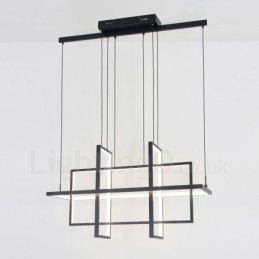 Dimmbare Pendelleuchte Modernes Design Vier Rechtecke