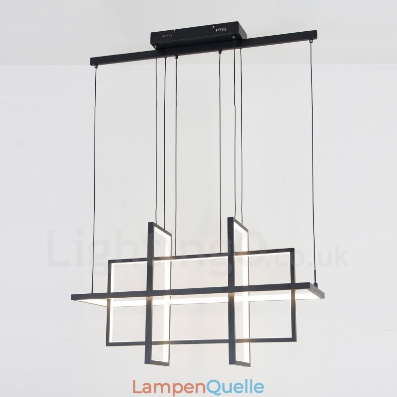 Dimmbare Pendelleuchte Modernes Design Vier Rechtecke