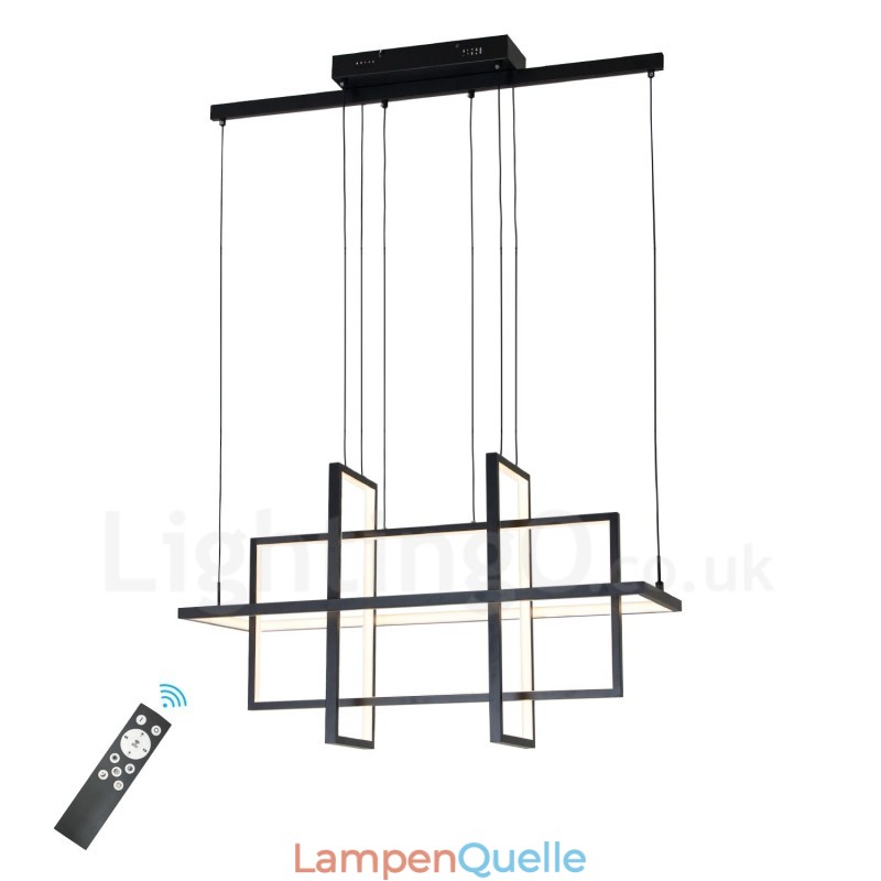 Dimmbare Pendelleuchte Modernes Design Vier Rechtecke
