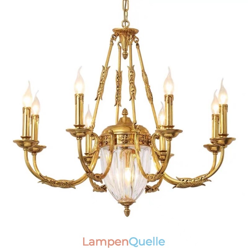 Luxus Französisch Alle Kupfer Kristall Kronleuchter Lampe Esszimmer leuchte Kronleuchter
