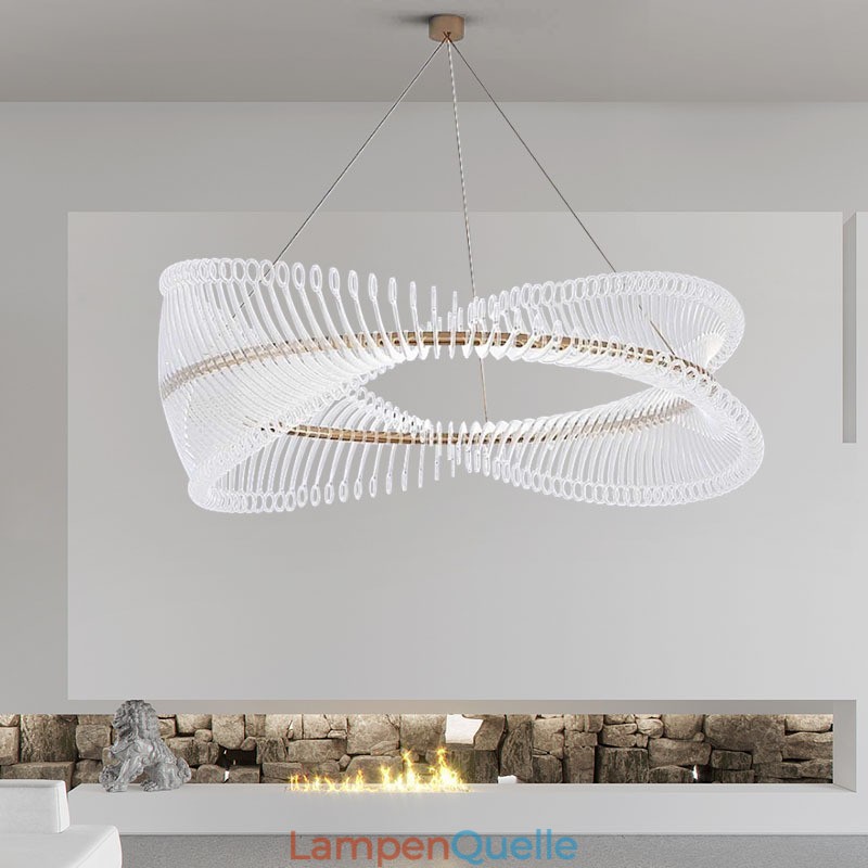 Postmoderne Strip Circle Pendelleuchte
