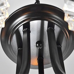 Vintage-Kronleuchter im europäischen Stil mit 5 Lichtern und gehörntem Arm