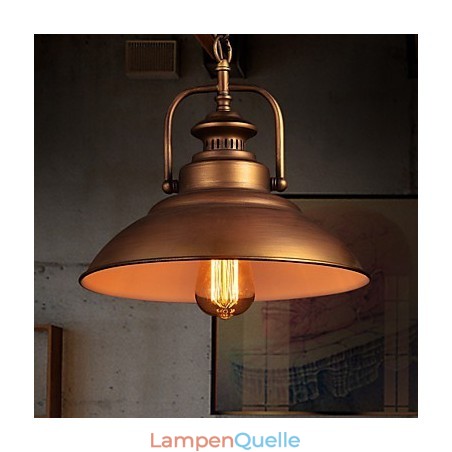 Retro-Pendelleuchte mit Schirm aus Metall im Old Factory-Stil Retro-Pendelleuchte mit Schirm aus Metall im Old Factory-Stil