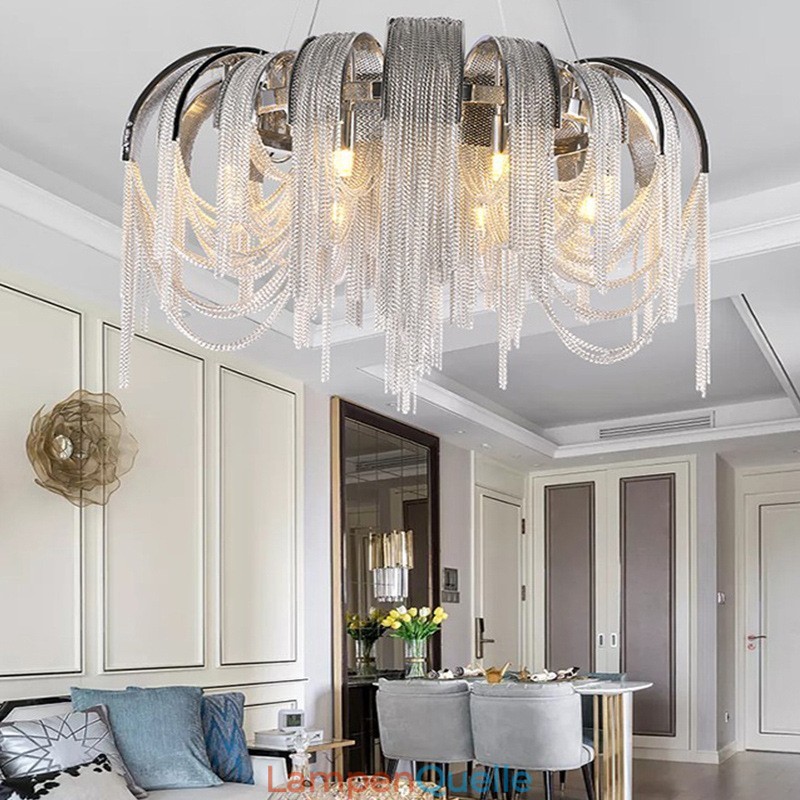 Quasten Extra große Kronleuchter Designer Deckenpendelleuchte