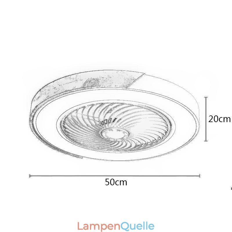 Smart Deckenventilator mit Lichtern Fernbedienung Dekor Ventilator Lampe