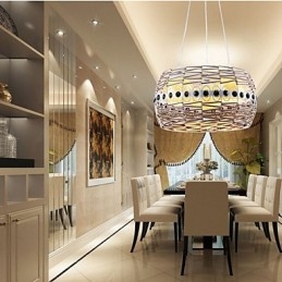 Rattan Kunstlampe Pendelleuchte Handgewebt