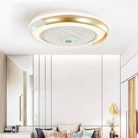 Moderne Deckenventilatorleuchten Runde Deckenleuchte aus Acryl mit Fernbedienung Moderne Deckenventilatorleuchten Runde Deckenleuchte aus Acryl mit Fernbedienung