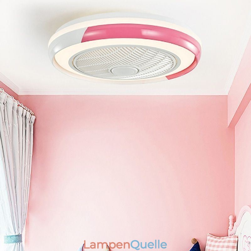 Moderne Deckenventilatorleuchten Runde Deckenleuchte aus Acryl mit Fernbedienung