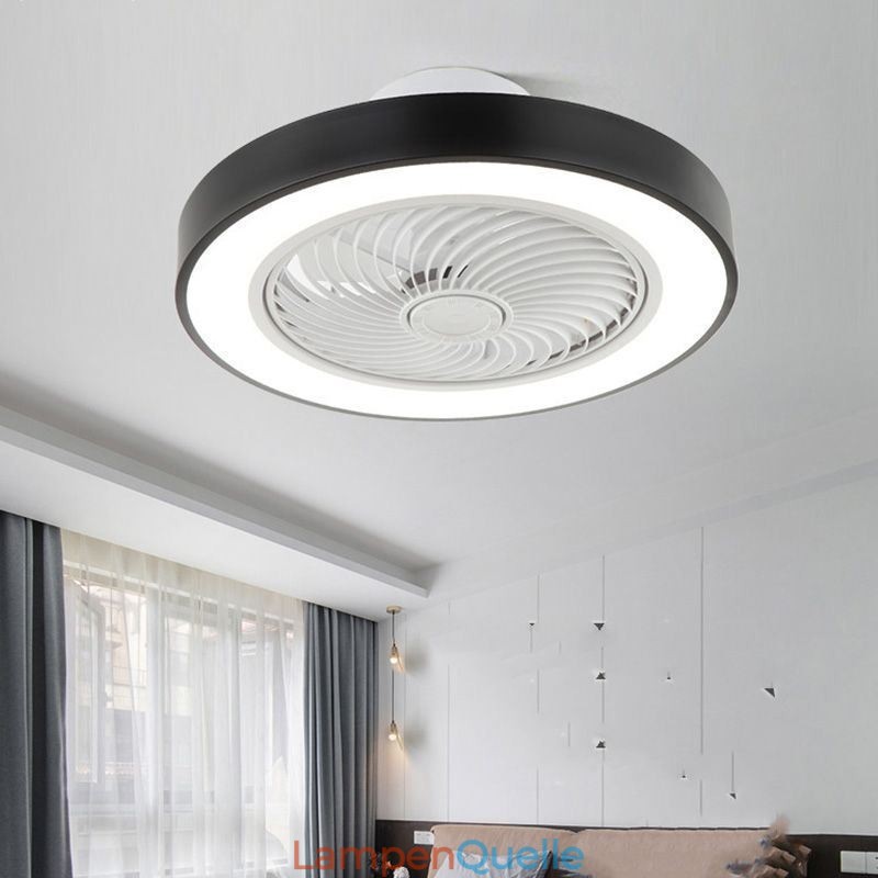 Moderne Deckenventilatorleuchten mit Fernbedienung, runde Deckenleuchte aus Acryl