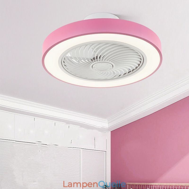 Moderne Deckenventilatorleuchten mit Fernbedienung, runde Deckenleuchte aus Acryl