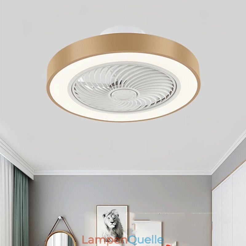 Moderne Deckenventilatorleuchten mit Fernbedienung, runde Deckenleuchte aus Acryl