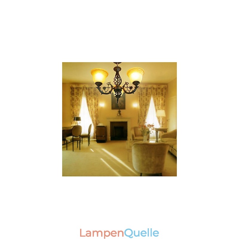 Vintage Kronleuchter aus Schmiedeeisen