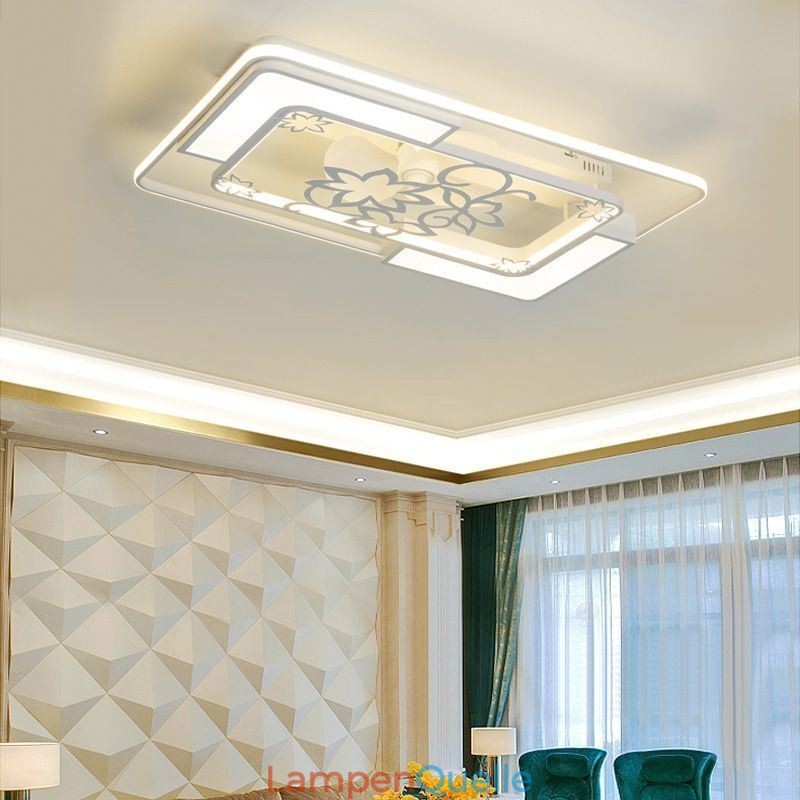 Moderne rechteckige Deckenventilatorleuchten