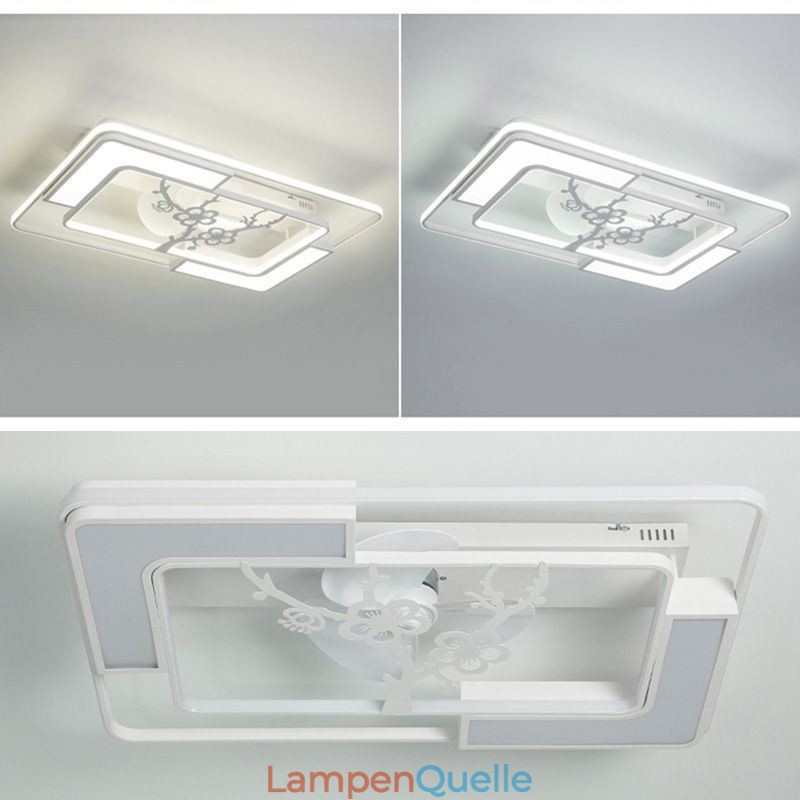 Moderne rechteckige Deckenventilatorleuchten