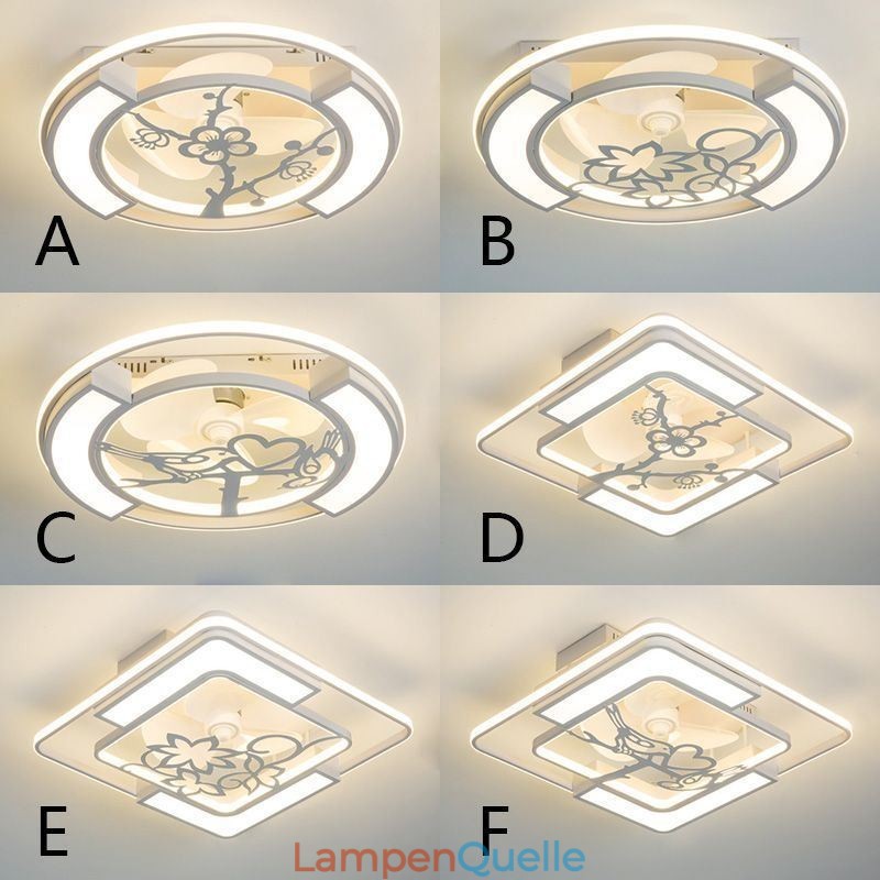 Deckenventilatoren im europäischen Stil mit Licht