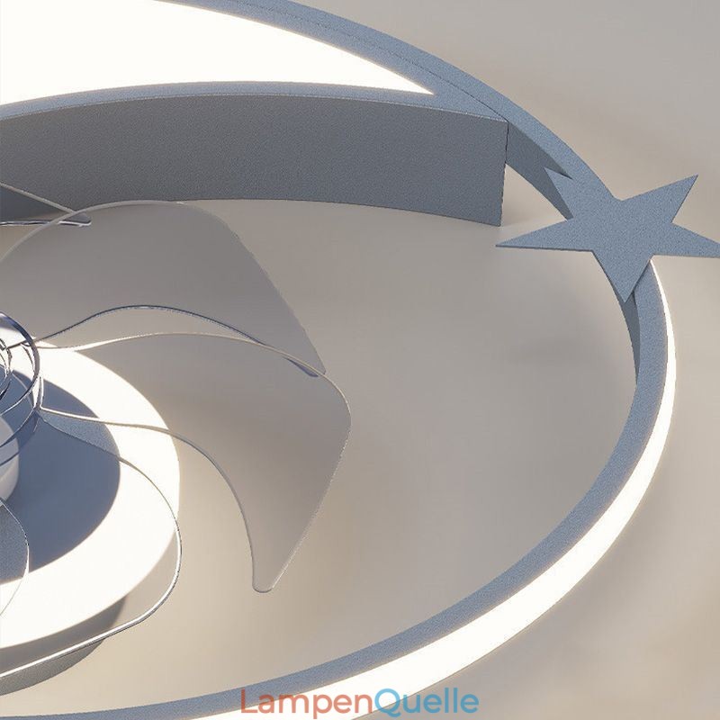Mond Deckenventilator Licht Kreativität Deckenlampe