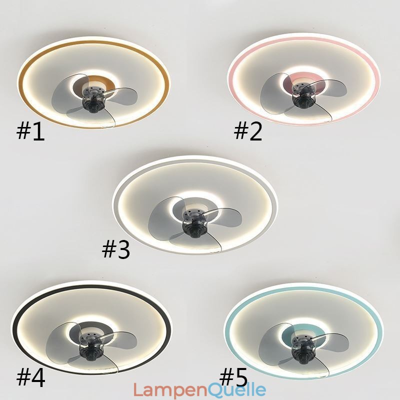 Macaron Deckenventilator Licht Fernbedienung Dekor Ventilateur