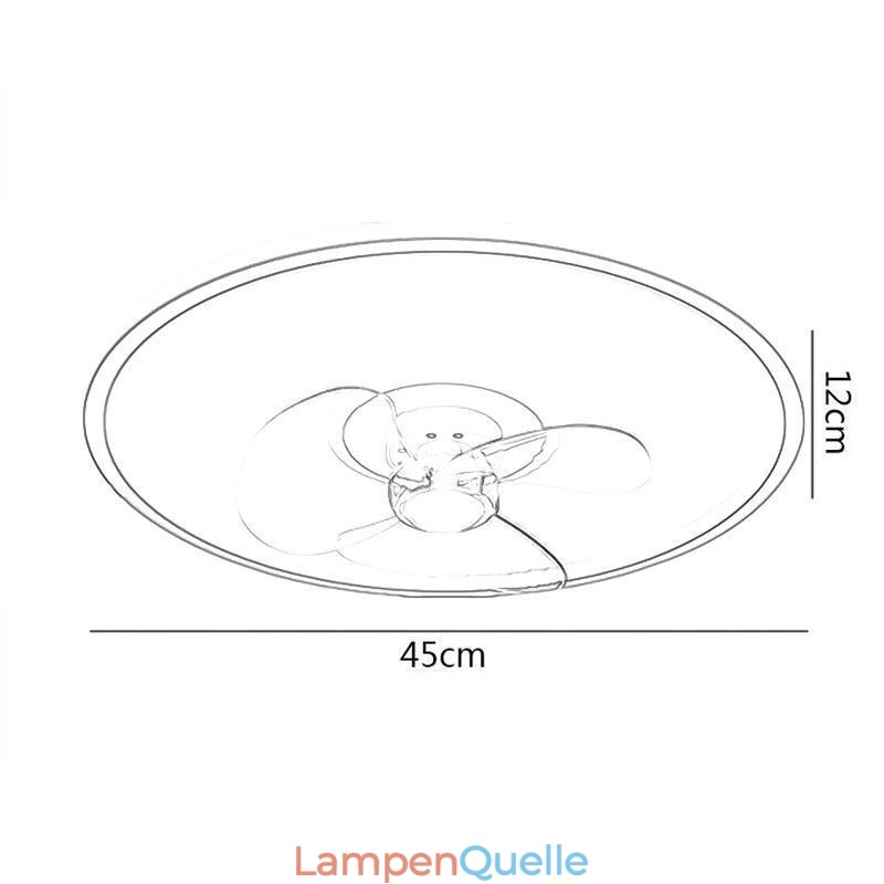 Macaron Deckenventilator Licht Fernbedienung Dekor Ventilateur