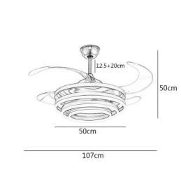 Kreativer Inverter-Ventilator-Kronleuchter-Ventilator-Licht