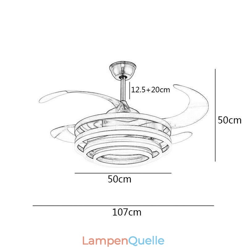 Kreativer Inverter-Ventilator-Kronleuchter-Ventilator-Licht