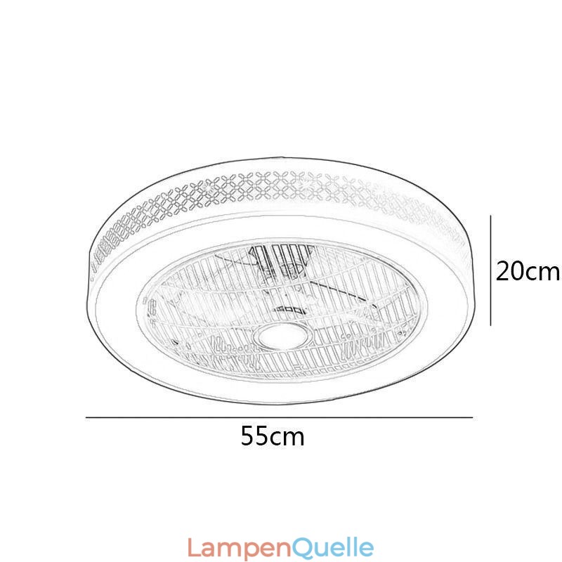Ultradünnes Deckenventilatorlicht Unsichtbarer Deckenventilator mit Licht