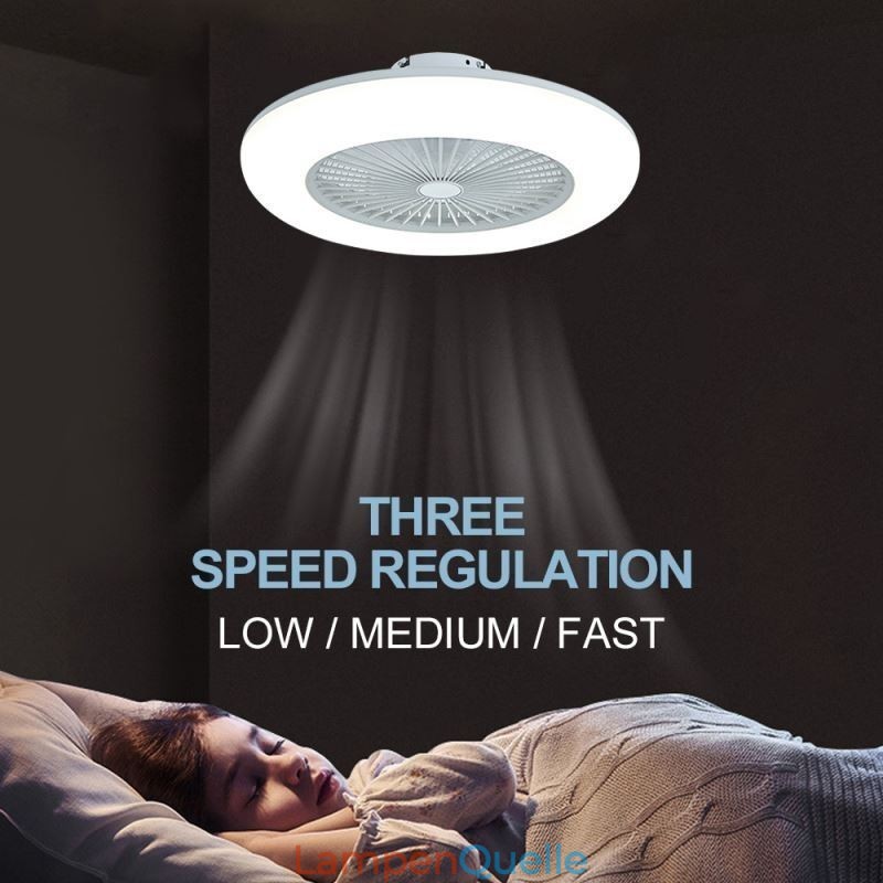 Deckenventilator, dreifarbig, Dimmfunktion mit Fernbedienung, 3 Geschwindigkeiten