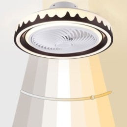 Runder Deckenventilator mit 3 Geschwindigkeiten und Fernbedienung