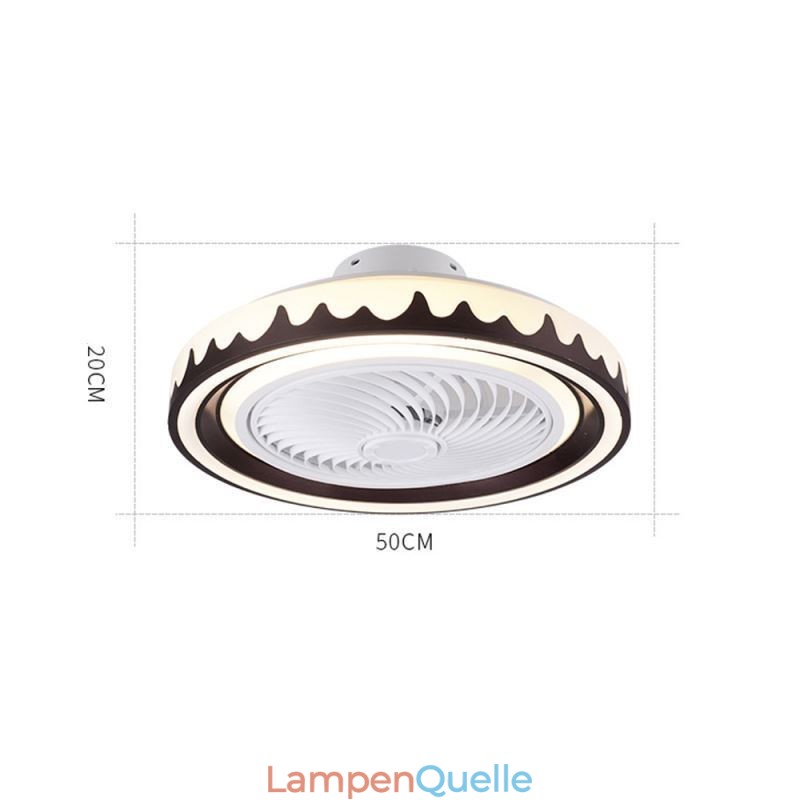 Runder Deckenventilator mit 3 Geschwindigkeiten und Fernbedienung