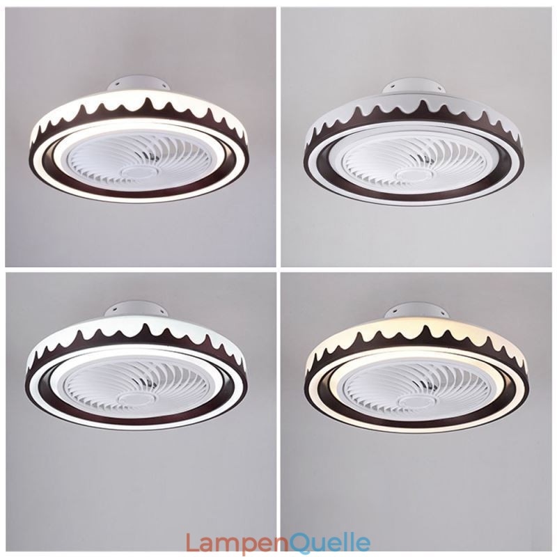 Runder Deckenventilator mit 3 Geschwindigkeiten und Fernbedienung