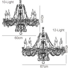 Transparenter Kristall-Kronleuchter Europäischer Goldkörper Luxus Decrative Deckenleuchte
