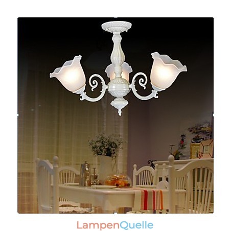 Deckenleuchte Drei Lichter Weiß Europäische Retro Klassisch Deckenleuchte Drei Lichter Weiß Europäische Retro Klassisch
