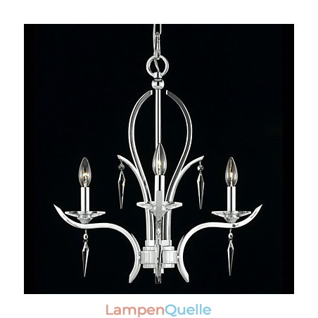 Eleganter Kristall-Kronleuchter mit 3 Lichtern in Kerzenform Eleganter Kristall-Kronleuchter mit 3 Lichtern in Kerzenform