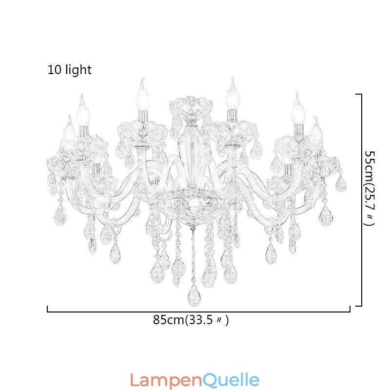 Eleganter Kristall-Kronleuchter im europäischen Stil, Glas-Pendelleuchte