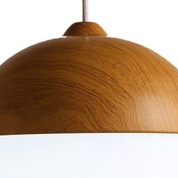 Moderner zeitgenössischer Kronleuchter im Mini-Stil aus Holz und Bambus