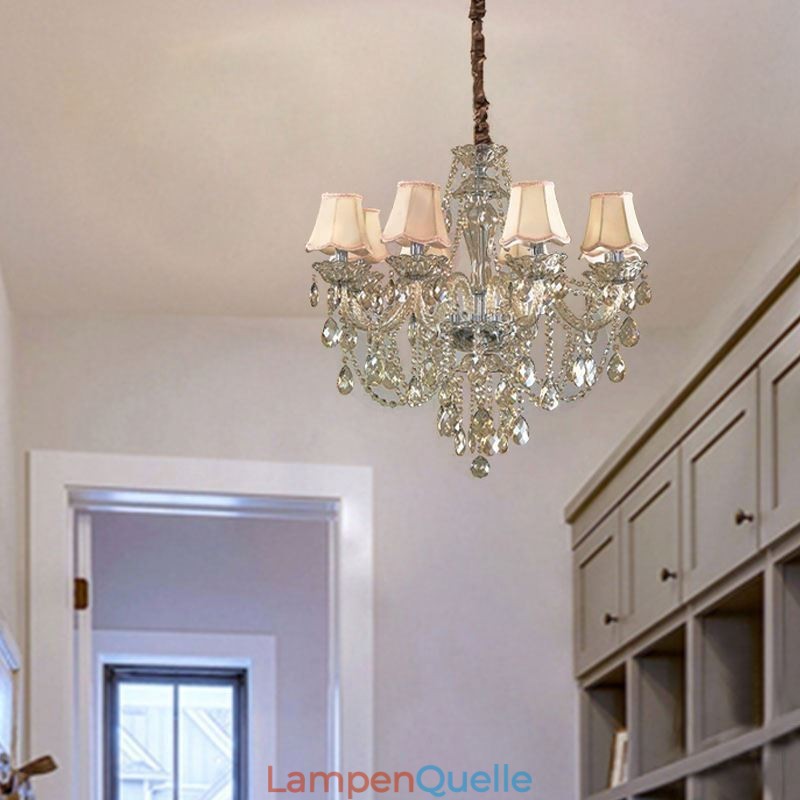 Kristall Kronleuchter Cognac Decke Licht Luxus Europäischen