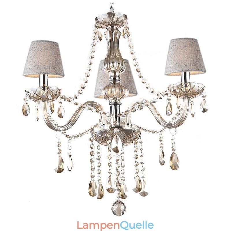 Klassischer europäischer Kristallkronleuchter Cognac Pendelleuchte