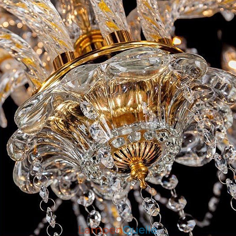Luxus Kristall Kronleuchter Goldene Europäische Gewinde Arm Decke Licht