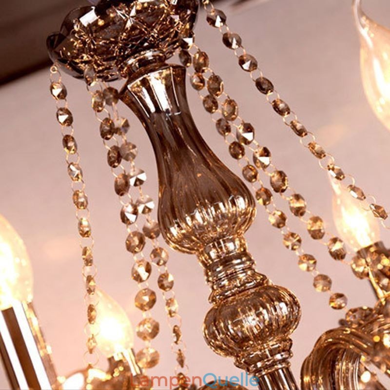 Eleganter Kristall-Kronleuchter im europäischen Stil, Glas-Pendelleuchte