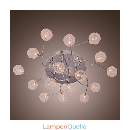 G4 Deckenleuchte aus Eisen mit Aluminiumschirmen