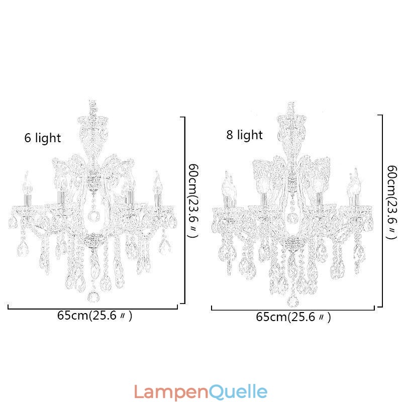 Eleganter Kristall-Kronleuchter im europäischen Stil