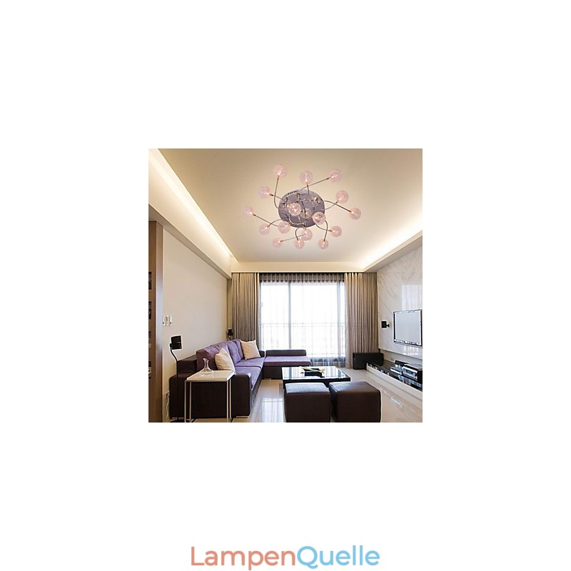 G4 Deckenleuchte aus Eisen mit Aluminiumschirmen