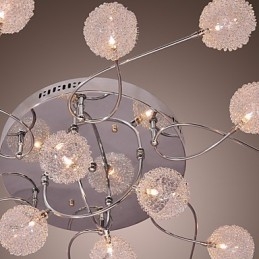 G4 Deckenleuchte aus Eisen mit Aluminiumschirmen