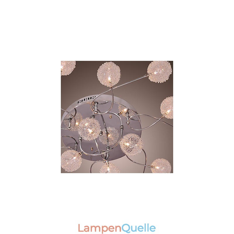 G4 Deckenleuchte aus Eisen mit Aluminiumschirmen